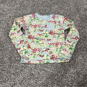Hanna Andersson Girls Floral Colorful Rash Guard Swimsuit Size 120/US 6-7